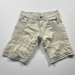 SCOOP Bermuda boys Denim Shorts Juniors Size 5 Beige Cotton Blend